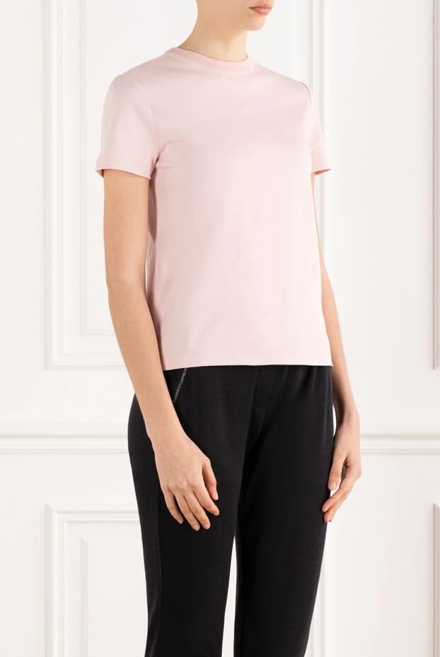 Loro Piana футболка my-t из чистого хлопкового джерси розовая 187454 - фото 3