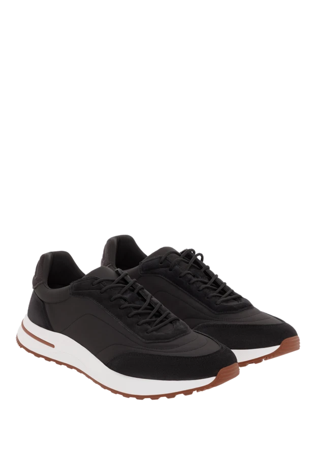 Loro Piana week end walk microfiber sneakers black 187457 - photo 3