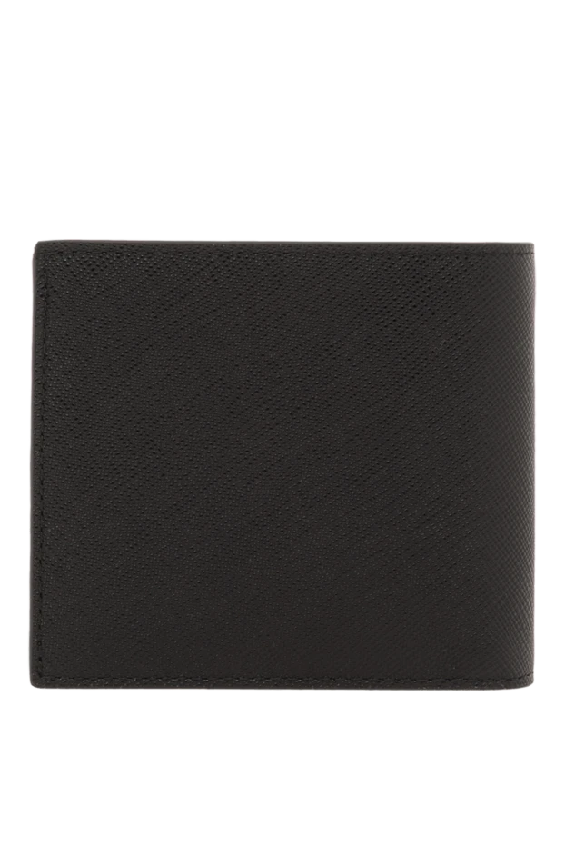 Prada коротки складной кошелек из кожи saffiano черный мужской 187463 - фото 3