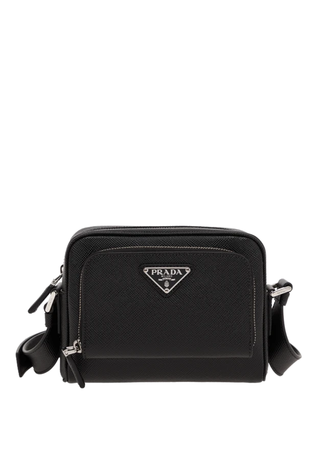 Saffiano былғарыдан жасалған эмаль логотипі бар хабаршы сөмкесі - фото 1