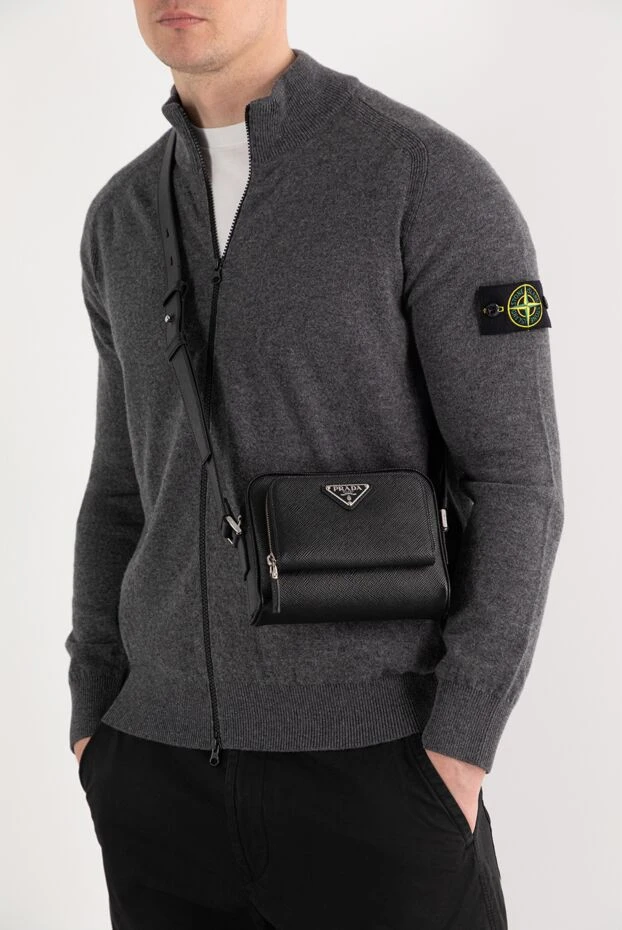 Prada messenger bag with enamel logo in saffiano leather 187464 - photo 3