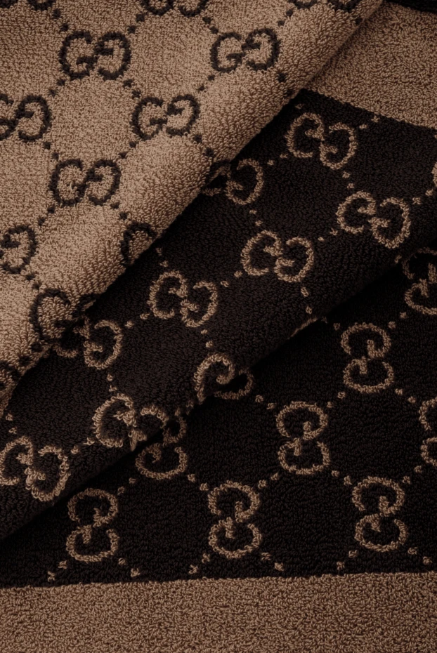 Gucci терри жағажай көрпе gg қоңыр мақта 187468 - фото 2