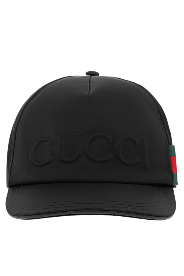 Gucci логотипі бар нейлон бейсбол қалпақшасы қара ерлерге арналған - фото 1