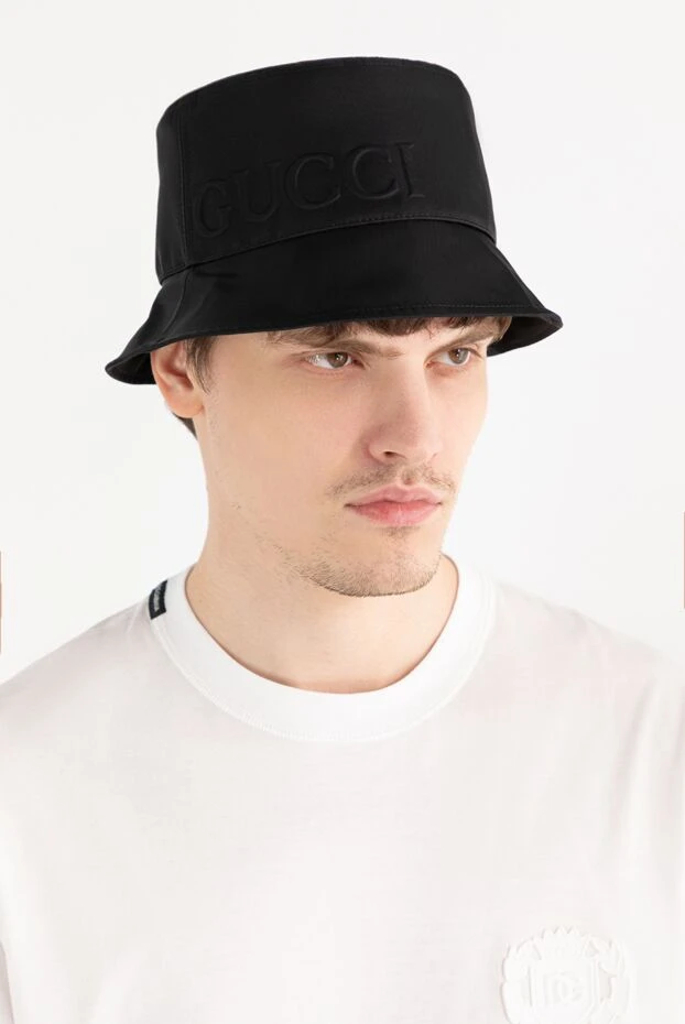Gucci black nylon bucket hat with logo men's 187470 - photo 3