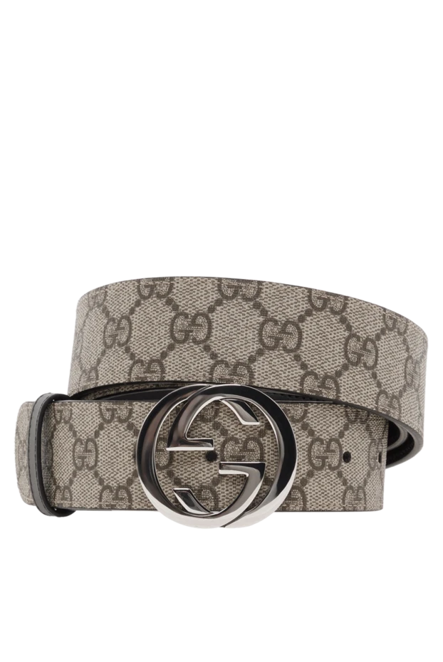 GG Supreme бежевый ерлер кенепті қайтымды белбеуі - фото 1