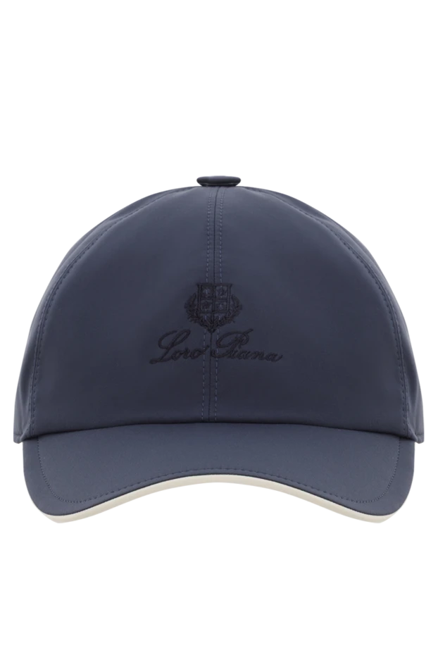 Loro Piana спортивная бейсболка с вышитым логотипом синяя мужская 187476 - фото 1