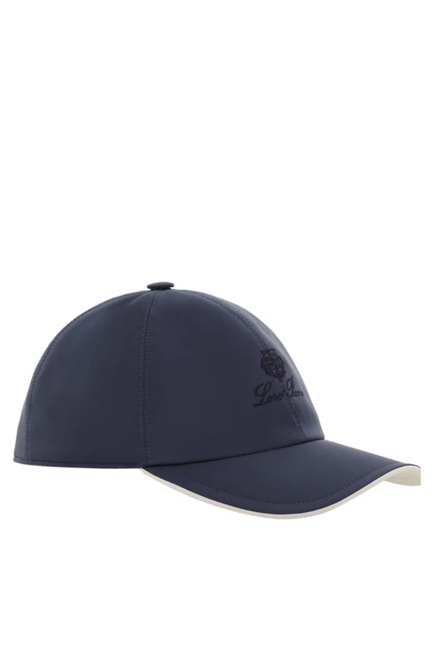 Loro Piana спортивная бейсболка с вышитым логотипом синяя мужская 187476 - фото 3