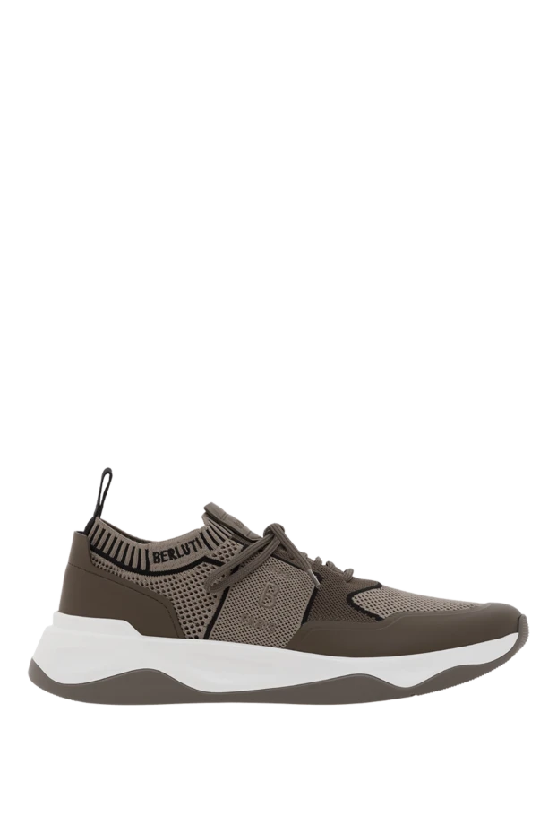 Shadow sneaker in knit and calfskin with rubber coating, beige - photo 1