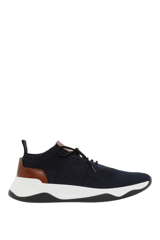 Shadow sneakers in knit and leather, black - photo 1