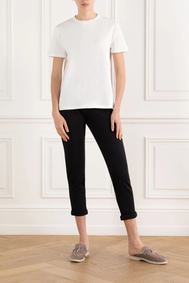 Loro Piana футболка my-t из чистого хлопкового джерси белая 187506 - фото 2