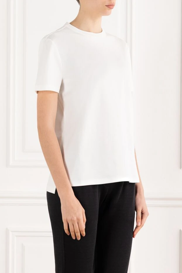 Loro Piana футболка my-t из чистого хлопкового джерси белая 187506 - фото 3