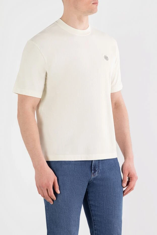 Stone Island компас патчі бар ақ мақта-мата жейде

 187511 - фото 3