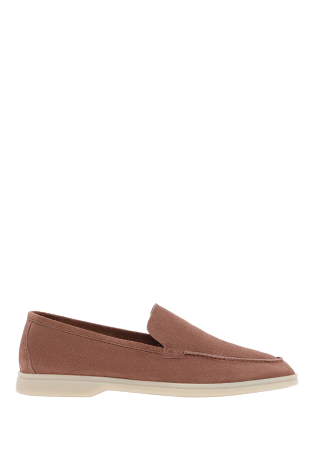 Casimiro ерлерге арналған күдері ақ табаны бар қоңыр лоферлері - фото 1