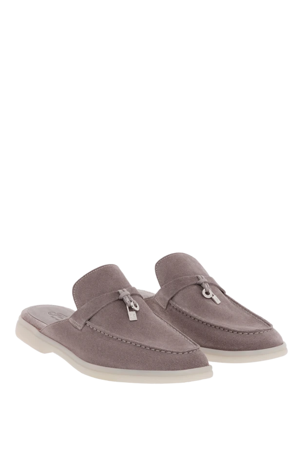 Fleur de Paris серые мюли venere hyena из замши женские 187539 - фото 2