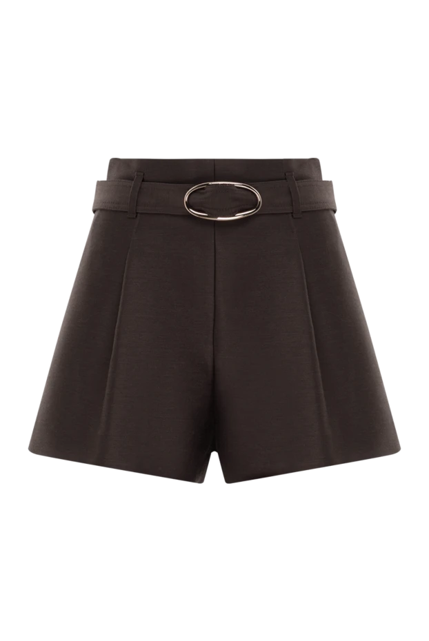 Zimmermann шорты tailored в цвете espresso женские из шерсти и шелка 187596 - фото 1