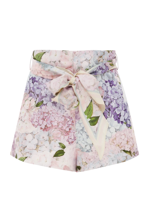 Zimmermann короткие шорты dawning flat front в розовом цвете женские 187616 - фото 1