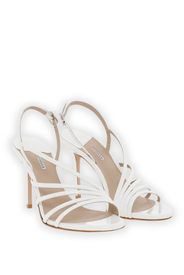 Le Silla white patent leather scarlet high heel stiletto sandals 187639 - photo 3
