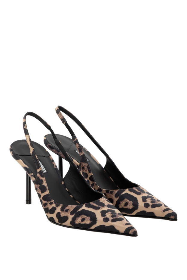 Le Silla атласные туфли с леопардовым принтом bella на каблуке 187646 - фото 3