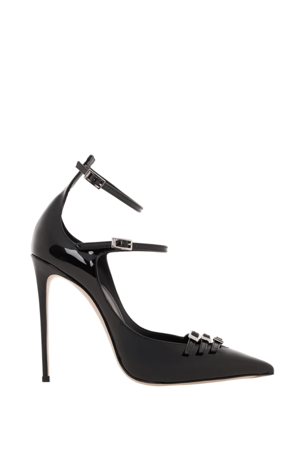 Қара патенттелген былғары Morgana белдік сорғылары - фото 1