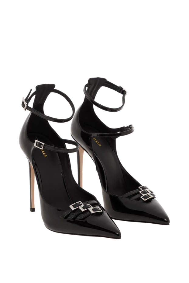 Le Silla туфли из черной лакированной кожи с ремешками morgana 187650 - фото 3