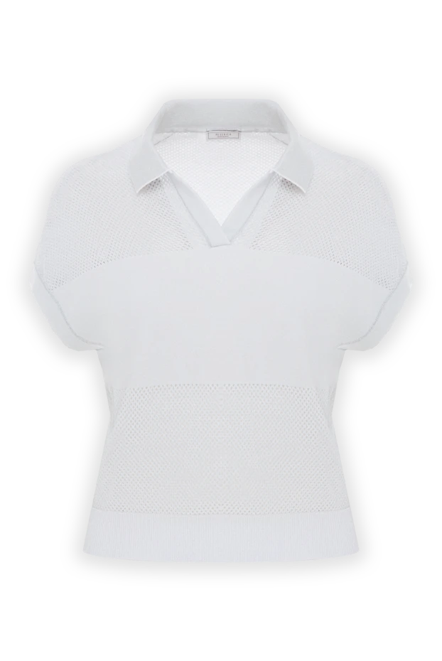 Pure cotton crepe jersey polo shirt, gray - photo 1