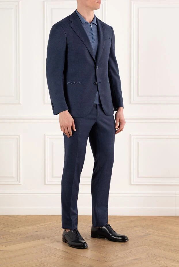 Lubiam fine wool suit in blue with classic cut 187713 - photo 3