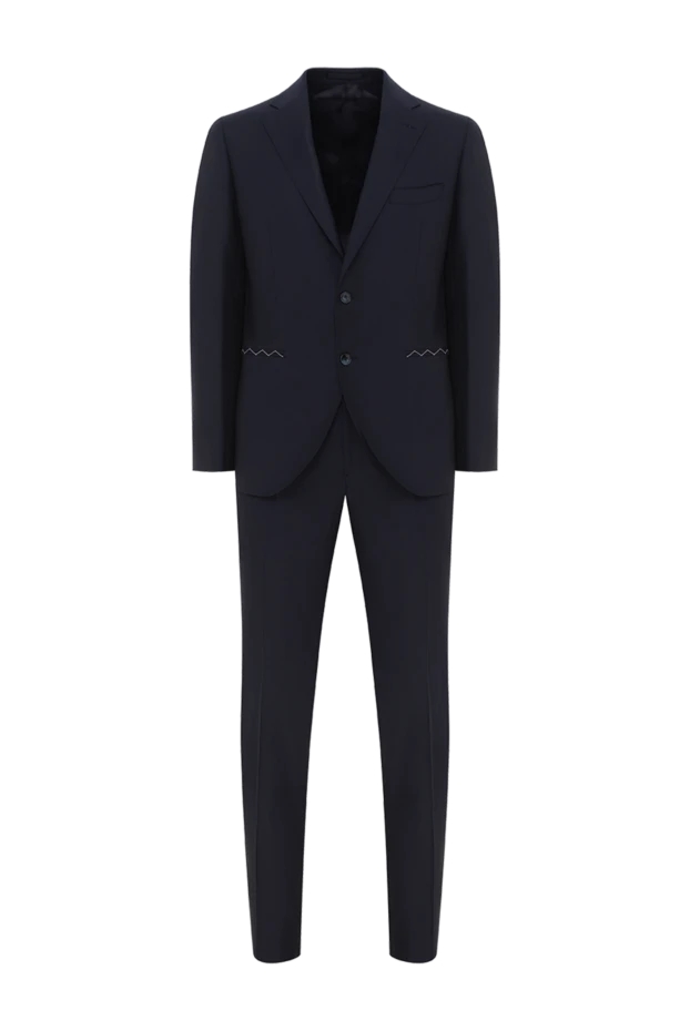 Lubiam single-breasted blue suit for men made of wool 187714 - photo 1