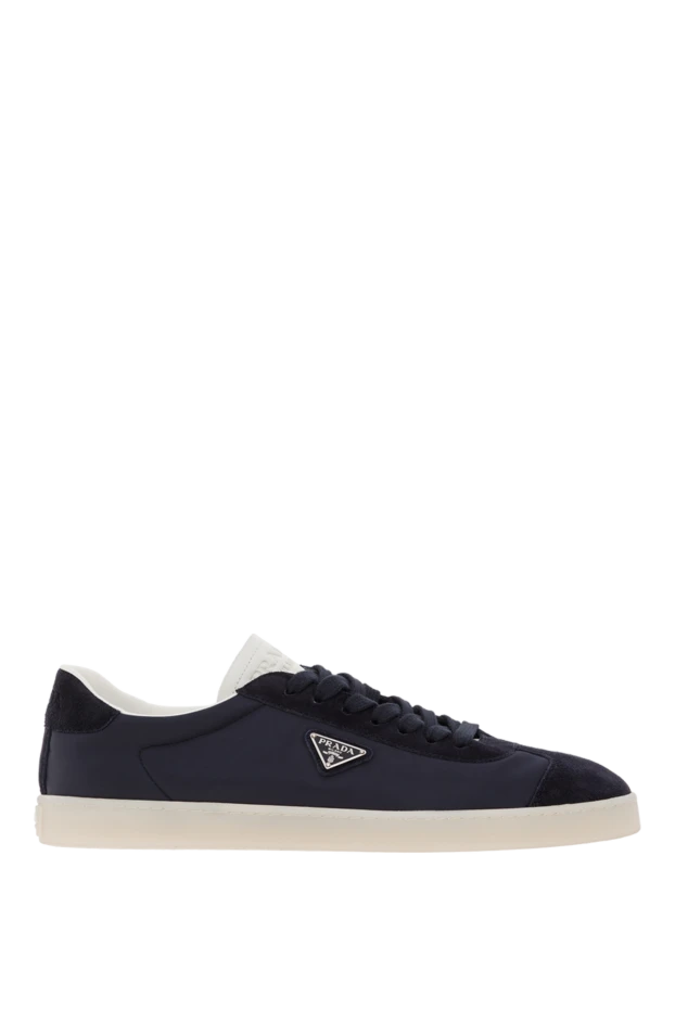 Prada blue sneakers with suede inserts and triangle logo 187731 - photo 1