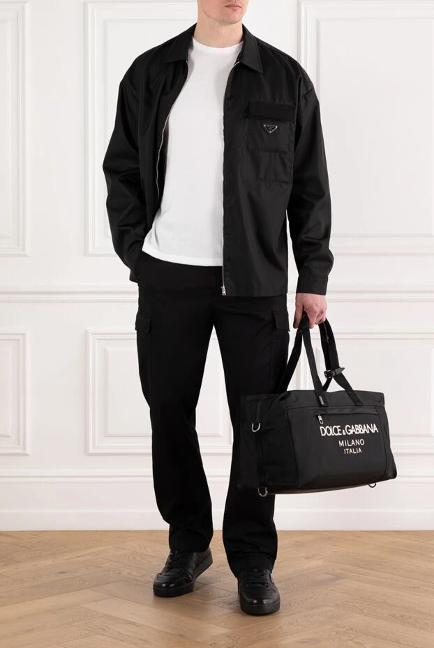 Prada футболка махровая белая мужская из хлопка 187733 - фото 3