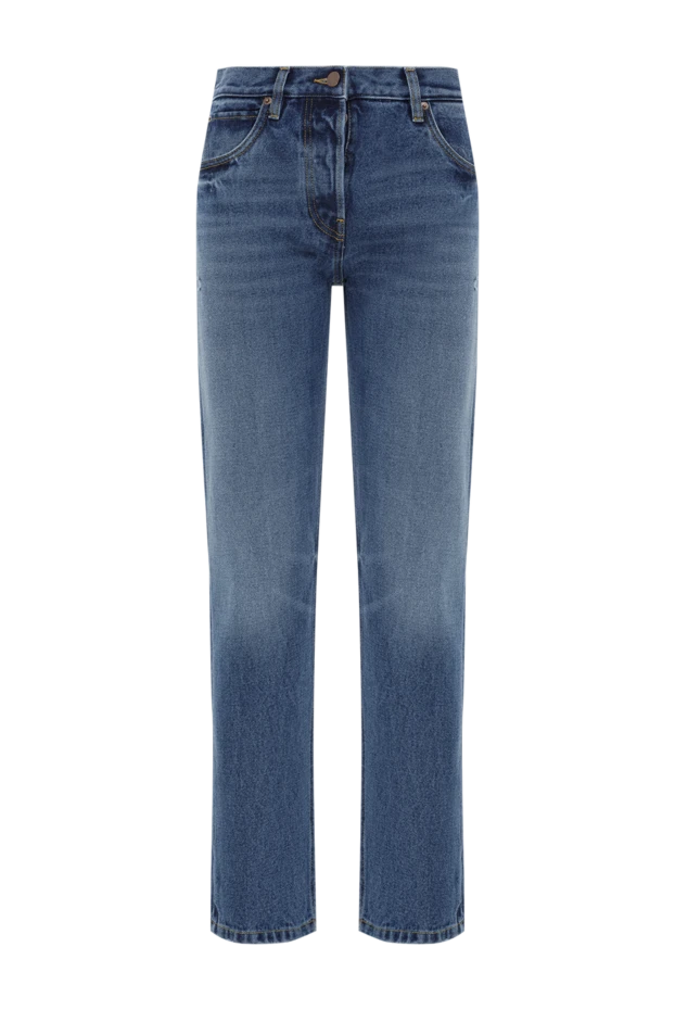 Әйелдерге арналған көк мақтадан жасалған бес қалталы джинсы - фото 1