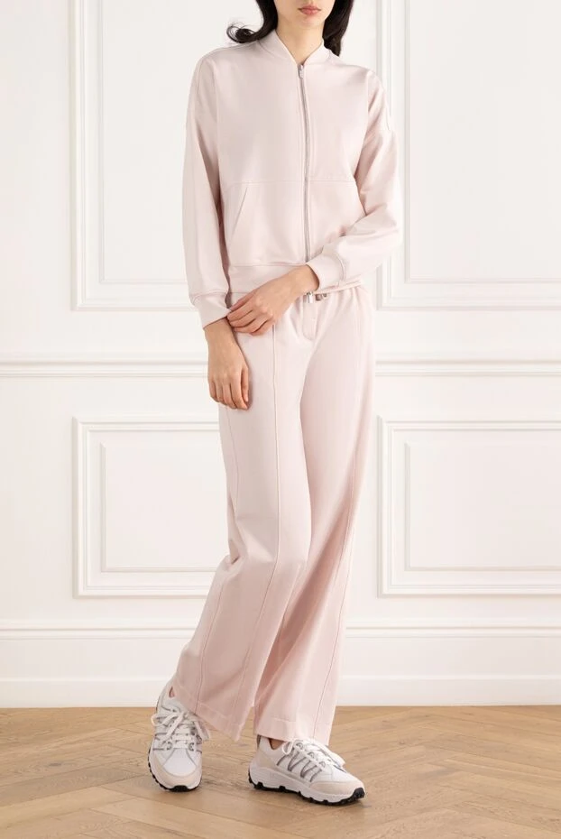 Peserico бомбер из хлопкового трикотажа с брюками бежевый
 187741 - фото 2