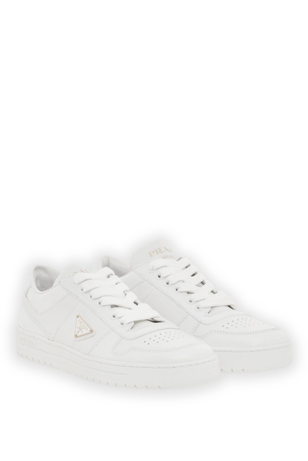 Prada женские кроссовки downtown panelled из натуральной кожи белые 187765 - фото 3