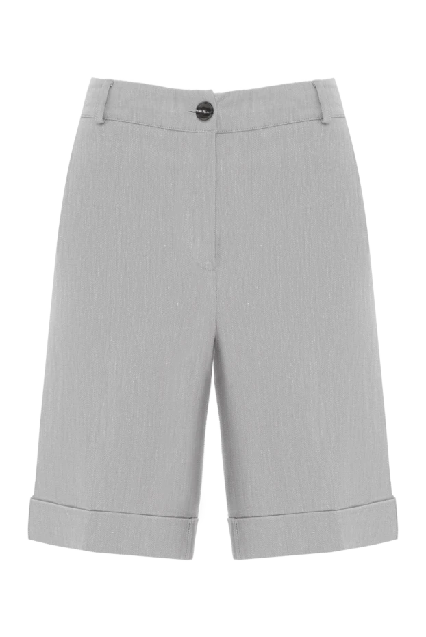 Әйелдер манжеттері бар сұр түсті ұзын шорт - фото 1