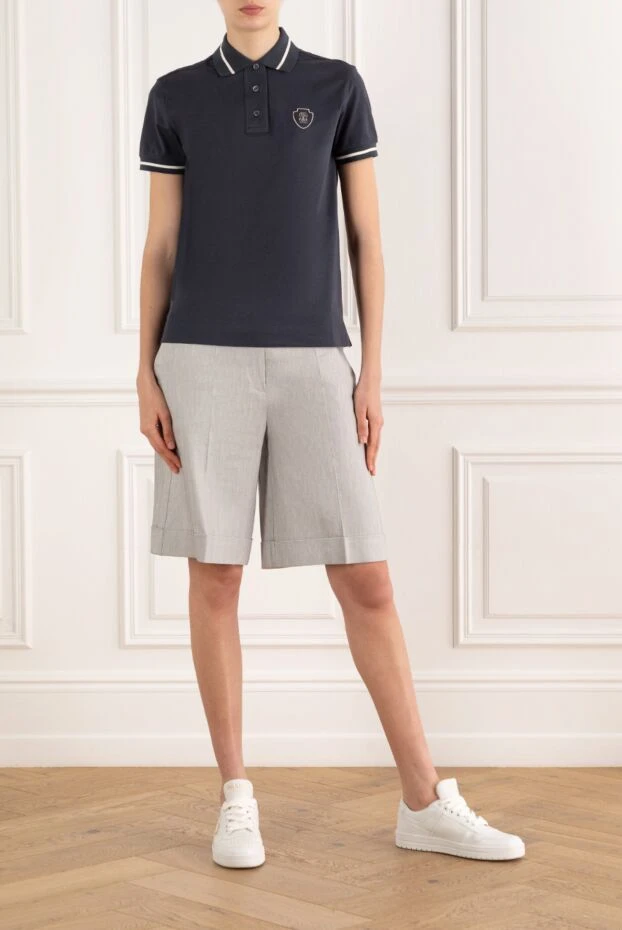 D.Exterior длинные шорты женские серые с манжетами 187766 - фото 2