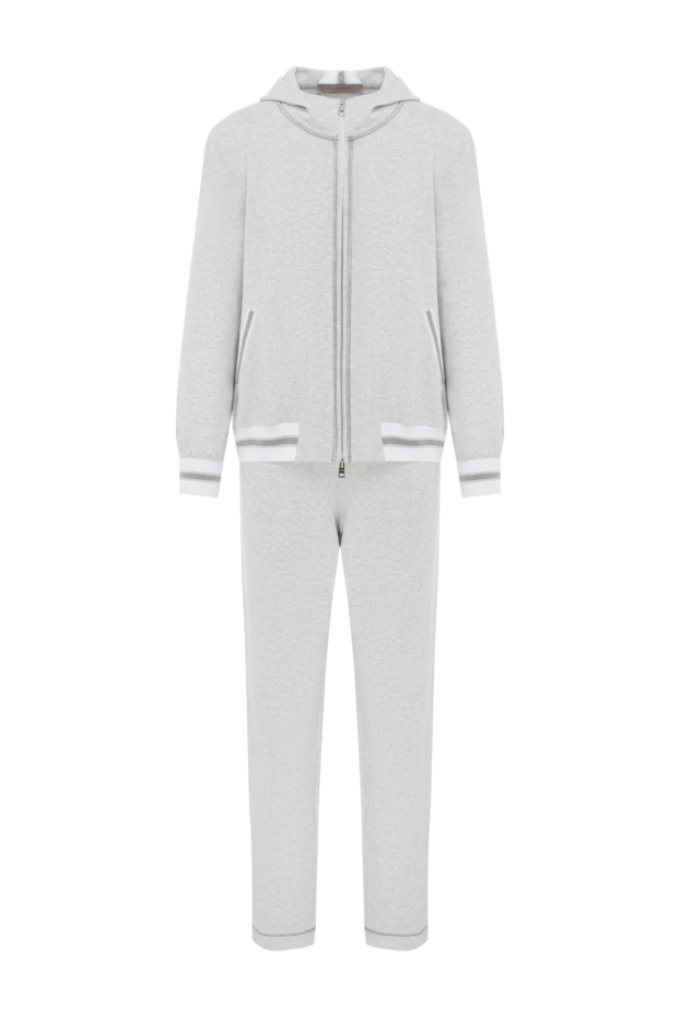 Knitted tracksuit with contrast piping - photo 1