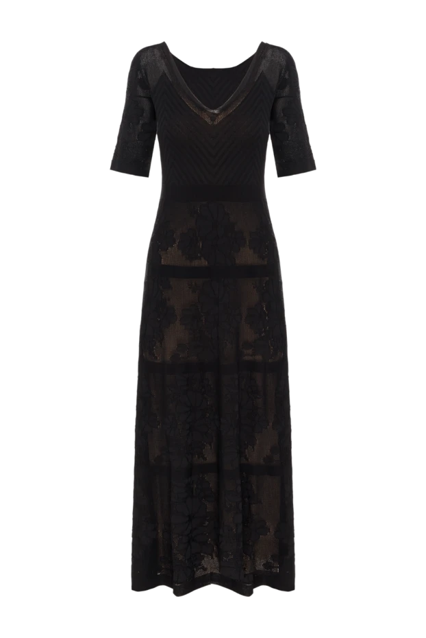 Floral lace maxi dress black - photo 1