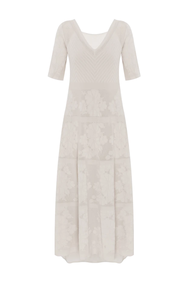 Beige floral lace maxi dress - photo 1