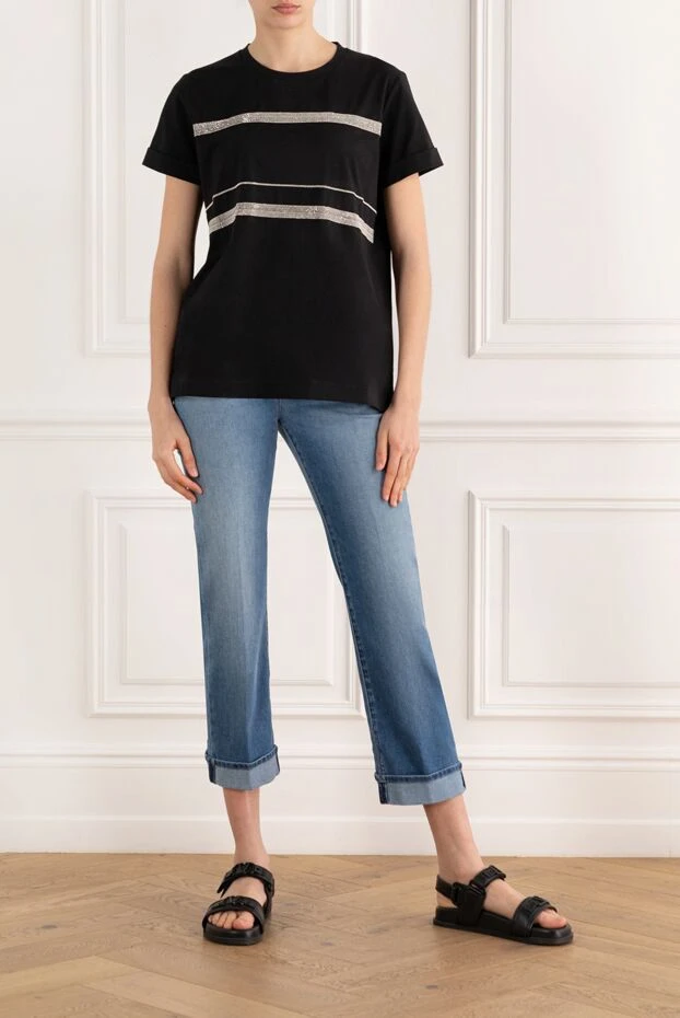 D.Exterior футболка с отделкой monili черная женская 187781 - фото 2