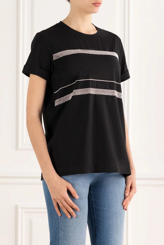 D.Exterior футболка с отделкой monili черная женская 187781 - фото 3