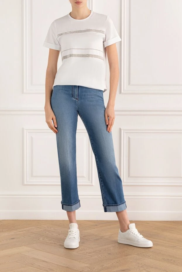 D.Exterior футболка с отделкой monili белая женская 187782 - фото 2