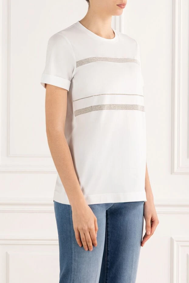 D.Exterior футболка с отделкой monili белая женская 187782 - фото 3