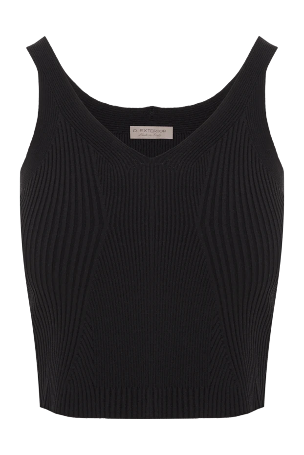 Жұмсақ жейдеден жасалған текстуралы өрнекті қара трикотаж топ
- фото 1