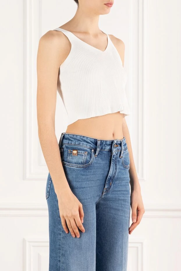 D.Exterior топ белый женский из вискозы 187785 - фото 3