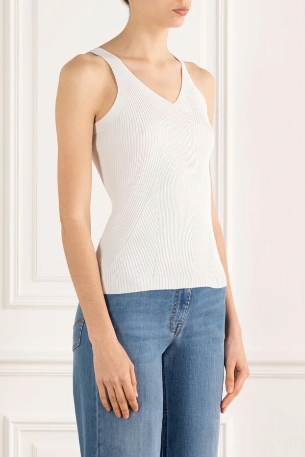 D.Exterior женская трикотажная майка белого цвета 187787 - фото 3