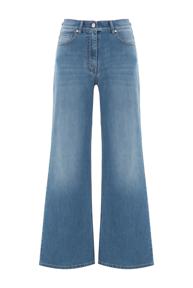 Women's blue distressed flared jeans - photo 1
