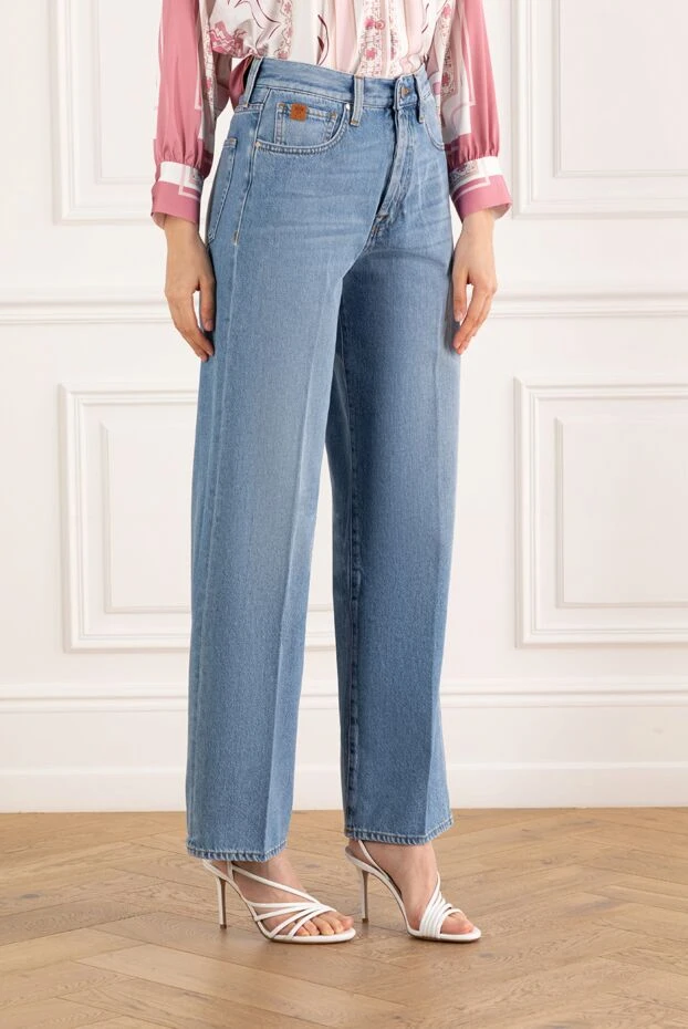 Jacob Cohen женские прямые джинсы голубые широкие 187804 - фото 3