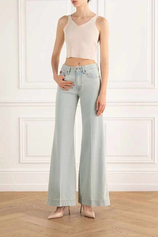 Jacob Cohen джинсы с высокой посадкой и широкими штанинами из мягкого денима
 187805 - фото 2