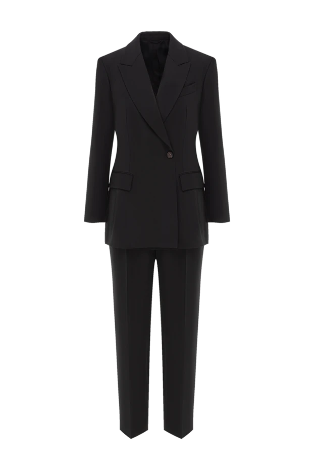 Монил тізбегі бар ыңғайлы вискозды сарғыш кутюрлық костюм - фото 1