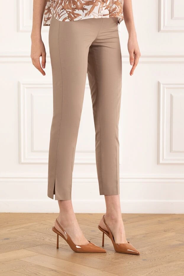 Brunello Cucinelli high waist cigarette pants in twill with glitter details 187819 - photo 3