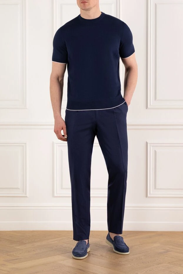 Stefano Ricci blue cotton crewneck jumper  187851 - photo 2